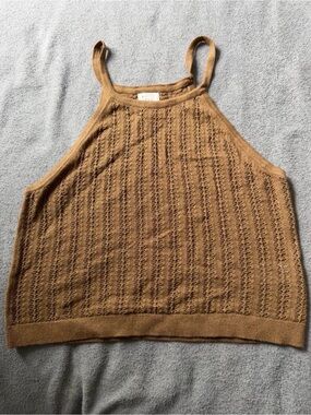 a new day Brown Knit Halter-Cami Tank Top
